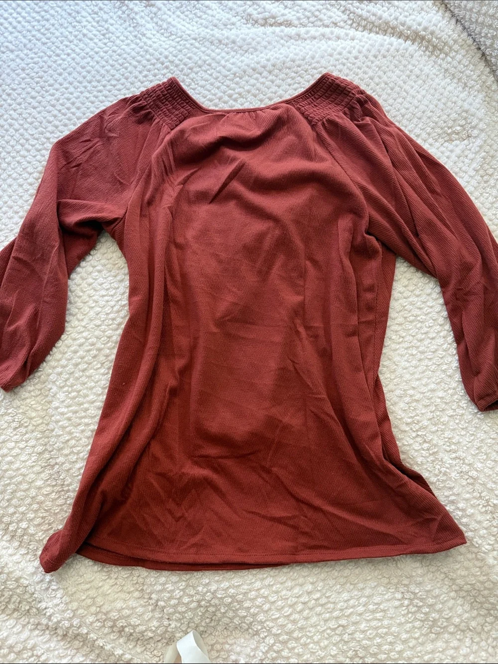 a:glow Rust Red Peasant Tunic Top - Picture 4 of 4